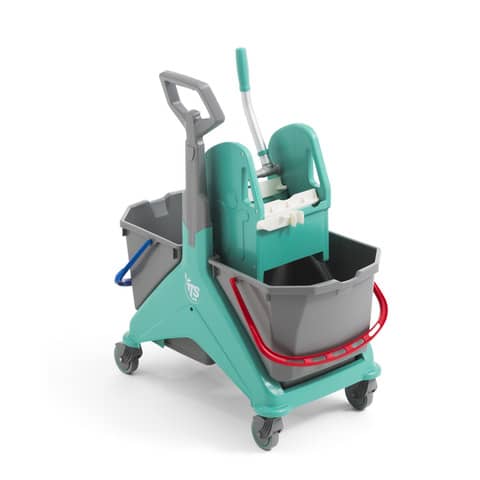 Carrello per pulizie TTS Nickita Tec - 25 + 25 Lt  - verde 00006161VE